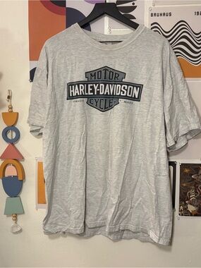 Harley-Davidson Modesto Light Gray Short Sleeve Logo Tee
